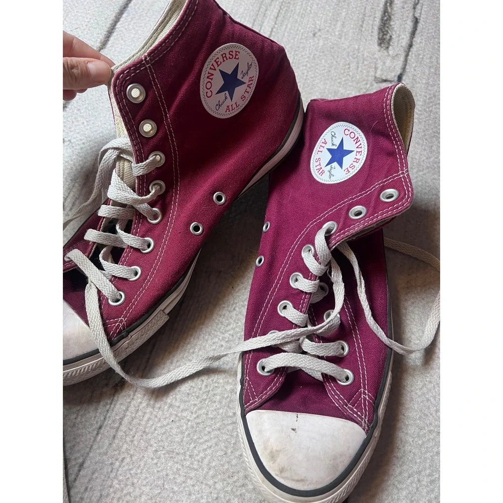 Converse Chuck Taylor All Star High Top Mens‎ 9 Womens 11 Maroon Retro Skater - Picture 2 of 8
